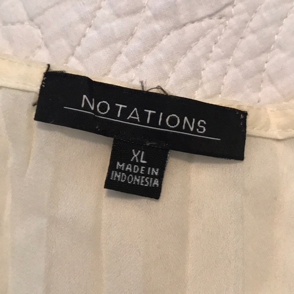 Notations Sheer Blouse - Picture 6 of 7